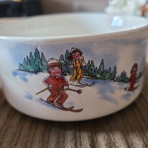Campbell's soup mug winter ski scene‎